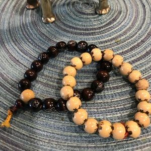 FREE- Set of two Wooden beaded bracelet